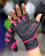 دستکش بدنسازی سرخابی 420032 - Image 3